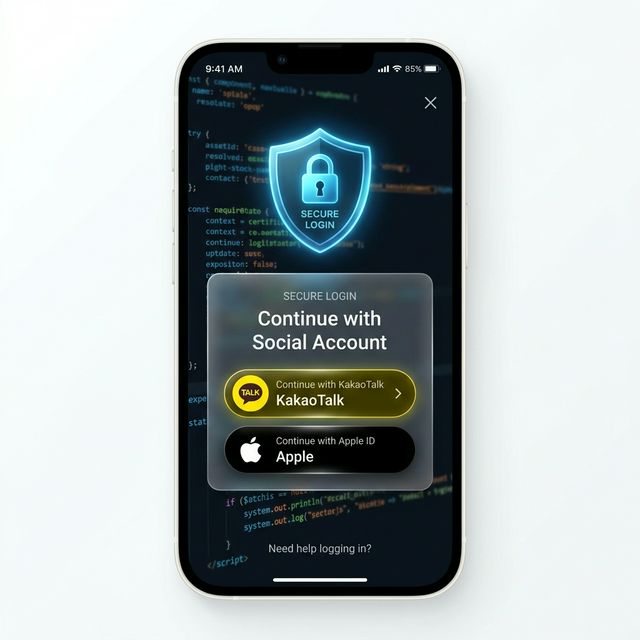 Social Login Security Concept